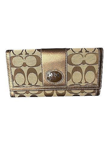 Coach Signature Canvas Checkbook Wallet Wallet (view 1)