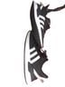 Adidas Black White Sneakers Size 6 1/2 - photo 2