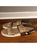 Vince. Animal Print Gray Tan Sandals Size 7 1/2 - photo 3