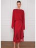Cami NYC 100% Silk 100% Silk Red Silk Skirt Size S - photo 10