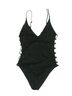 YMI Solid Black One Piece Swimsuit Size L - photo 1