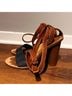 Vince. 100% Leather Snake Print Brown Blue Heels Size EU 38 - photo 6