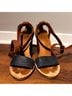 Vince. 100% Leather Snake Print Brown Blue Heels Size EU 38 - photo 11