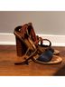 Vince. 100% Leather Snake Print Brown Blue Heels Size EU 38 - photo 5