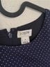 J.Crew 92% Polyester 8% Elastane 100% Polyester Polka Dots Blue White Casual Dress Size 0 - photo 3