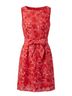 Anne Klein 100% Polyester Floral Red White Pink Cocktail Dress Size 4 - photo 1