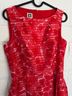 Anne Klein 100% Polyester Floral Red White Pink Cocktail Dress Size 4 - photo 10