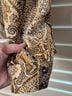Talbots 100% Silk Paisley Tan Brown Long Sleeve Blouse Size 2X - photo 9