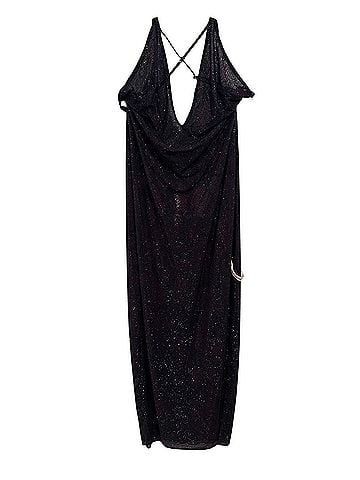 Oh Polly Luserna Embellished Hotfix Halterneck Maxi Cocktail Dress (view 2)