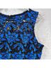 Julia Jordan 100% Polyester Floral Blue Black Cocktail Dress Size 8 - photo 3