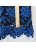 Julia Jordan 100% Polyester Floral Blue Black Cocktail Dress Size 8 - photo 9