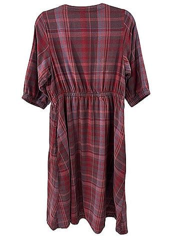 Pact Fireside Flannel Crossover Casual Dress (view 2)