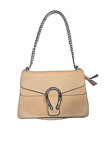 Label Leather Crossbody Bag (view 1)