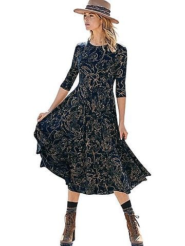 Peruvian Connection Traced Vines Casual Dress (view 1)