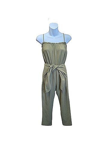 Lush Tie Front Textured Romper Romper (view 1)