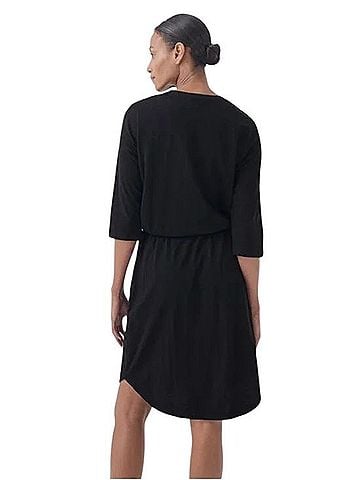 Pact Relaxed Slub Tie Waist Midi Dress Casual Dress (view 2)