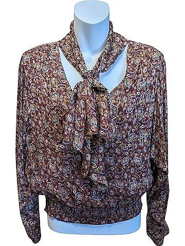 Ramy Brook Tie-Neck Blouse Long Sleeve Blouse (view 1)