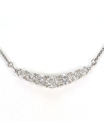 Unbranded PT850 Platinum Necklace with 1.05 ct Diamond, Certificate of Authenticity Included, Total Weight 5.7g, 40cm, Like New Condition (view 1)