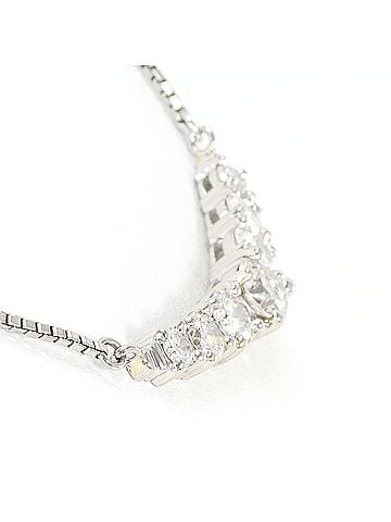 Unbranded PT850 Platinum Necklace with 1.05 ct Diamond, Certificate of Authenticity Included, Total Weight 5.7g, 40cm, Like New Condition (view 2)