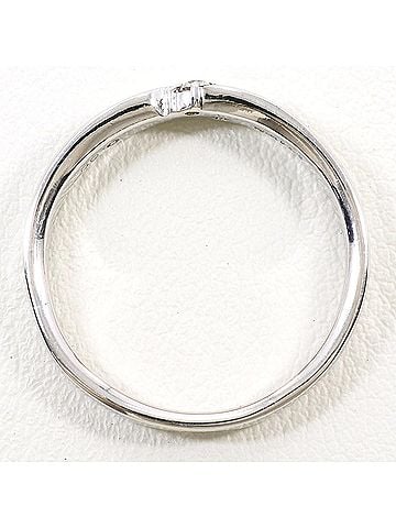 Unbranded K14 14K WG White Gold Ring, 1 Diamond, 0.09ct, Total Weight 3.2g, Like New Condition. (view 2)