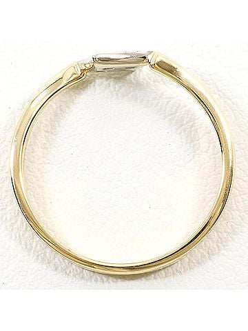 Unbranded K14 14K YG Yellow Gold Ring with 1 Diamond (carat weight not stamped), Total Weight 1.7g, Like New Condition. (view 2)