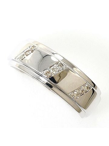Unbranded 18K (18-karat white gold) ring with 1 diamond (0.06 ct), includes appraisal certificate, total weight 3.4g, like new condition. (view 1)