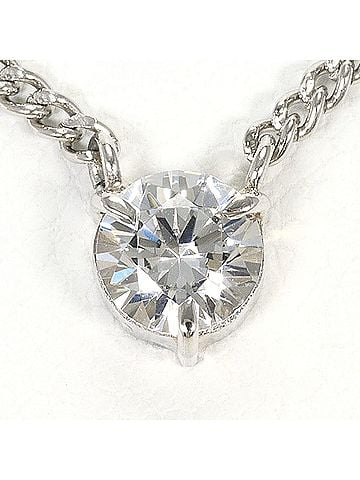 Unbranded Pm850 Platinum Necklace with 0.50ct Zirconia, Total Weight 3.9g, 38cm, Like New Condition. (view 1)