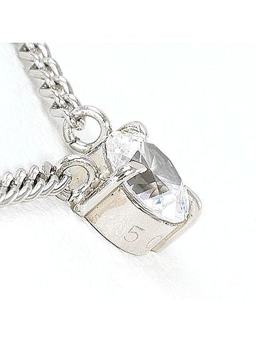 Unbranded Pm850 Platinum Necklace with 0.50ct Zirconia, Total Weight 3.9g, 38cm, Like New Condition. (view 2)