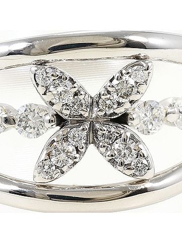 Unbranded 18K (18-karat white gold) ring with 1 diamond (0.40 ct), includes appraisal certificate, total weight 5.7g, like new condition. (view 2)