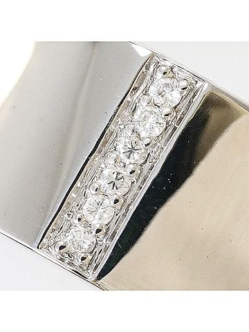 Unbranded 18K (18-karat white gold) ring with diamond (no carat marking), includes gemological certificate, total weight 5.9g, like new condition. (view 2)