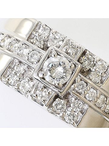 Unbranded 18K (18-karat white gold) ring with 1 diamond (0.54 ct), includes appraisal certificate, total weight 9.5g, like new condition. (view 2)