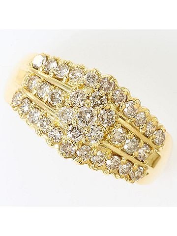 Unbranded 18K (18-karat) Yellow Gold Ring with 1 Diamond (0.70 ct), Certificate of Authenticity, Total Weight 3.3g, Like New Condition. (view 1)