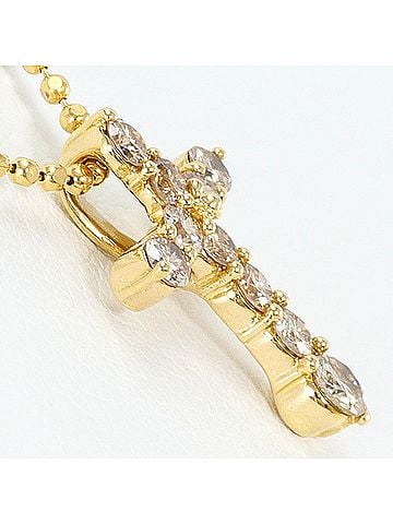 Unbranded 18K (18-karat) Yellow Gold Necklace with Brown Diamond, 0.50 ct, Certificate of Authenticity, Total Weight 3.2g, 40cm, Like New Condition. (view 2)