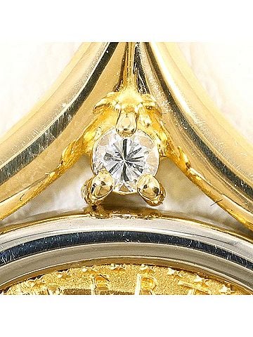 Unbranded K22 22K YG Yellow Gold 18K Pendant Top 1.10oz Diamond (no carat marking) with Certificate of Authenticity Total Weight 7.8g Jewelry (view 2)