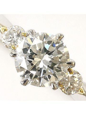 Unbranded PT900 Platinum 18K Yellow Gold Ring with 0.554ct Diamond and 0.13ct (VS2 clarity, appraisal certificate). Total weight 3.7g. Like new condition. (view 2)