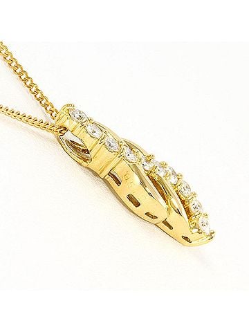 Unbranded 18K (18-karat) Yellow Gold Necklace with 0.512ct Diamond, Certificate of Authenticity Included, Total Weight 5.6g, 40cm, Like New Condition. (view 2)