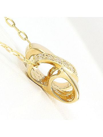 Unbranded 18K (18-karat) Yellow Gold Necklace with 0.12ct Diamond, Certificate of Authenticity, Total Weight 2.7g, 45cm, Like New Condition. (view 2)