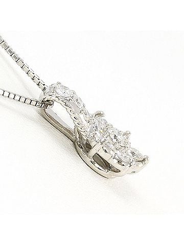 Unbranded PT900 Platinum / PT850 Necklace with 0.56ct Diamond, Certificate of Authenticity, Total Weight 4.0g, 40cm, Like New Condition (view 2)