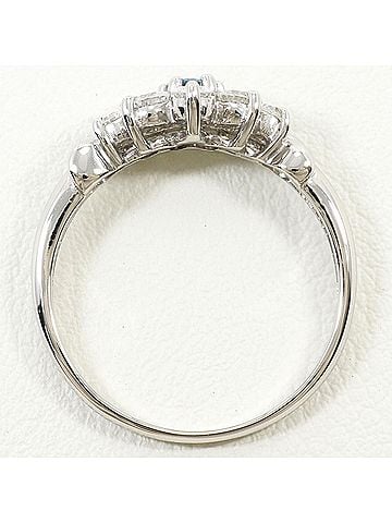 Unbranded PT900 Platinum Ring with 1 Blue Diamond and 0.50 ct Diamond, Total Weight 3.8g, Like New Condition. (view 2)