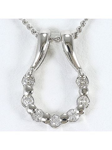 Unbranded PT900 Platinum / PT850 Necklace with 0.14 ct Diamond, Total Weight 4.5g, 42cm, Like New Condition (view 1)