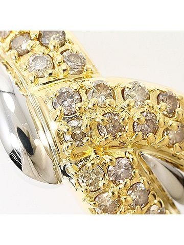 Unbranded 18K (18-karat) Yellow Gold (YG) and Platinum (PT850) Ring with 1 Brown Diamond (1.02 ct), Certificate of Authenticity, Total Weight 8.6g, Like New Condition. (view 2)