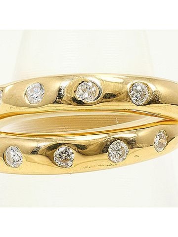 Unbranded 18K (18-karat) yellow gold ring with a 0.3 ct diamond, includes certificate of authenticity, total weight 5.6g, and is in like-new condition. (view 2)