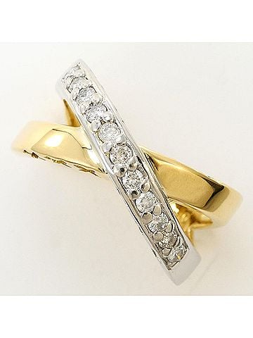 Unbranded PT900 Platinum 18K Yellow Gold Ring with 1 Diamond (0.30 ct), Certificate of Authenticity, Total Weight 6.4g, Like New Condition. (view 1)