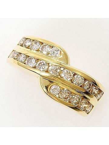 Unbranded 18K (18-karat) Yellow Gold Ring with 1 Diamond (1.01 ct), Certificate of Authenticity, Total Weight 5.6g, Like New Condition. (view 1)