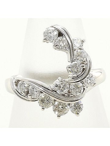 Unbranded PT900 Platinum Ring with 1 Diamond (1.04 ct), Certificate of Authenticity, Total Weight 8.3g, Like New Condition. (view 1)