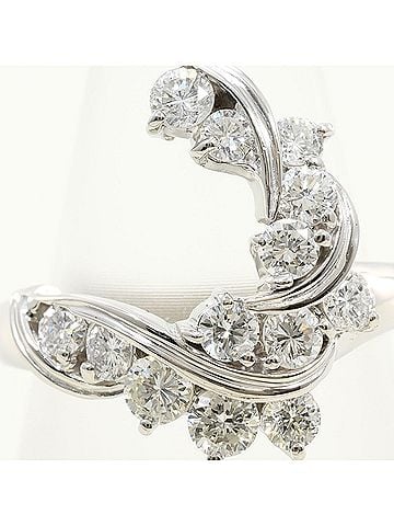 Unbranded PT900 Platinum Ring with 1 Diamond (1.04 ct), Certificate of Authenticity, Total Weight 8.3g, Like New Condition. (view 2)