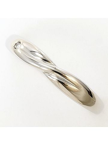 Unbranded PT900 Platinum Ring with 1 Diamond (0.006 ct), Certificate of Authenticity, Total Weight 4.6g, Like New Condition. (view 1)