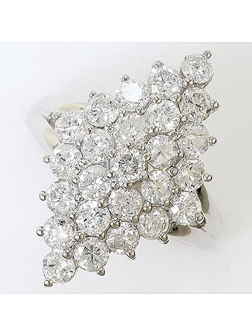 Unbranded PT900 Platinum Ring with 1 Diamond (2.32 ct), Certificate of Authenticity, Total Weight 9.2g, Like New Condition. (view 1)