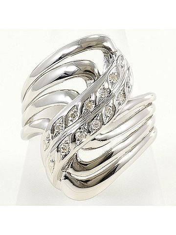 Unbranded PT900 Platinum Ring with 1 Diamond (no carat marking), Certificate of Authenticity, Total Weight 9.6g, Like New Condition. (view 1)