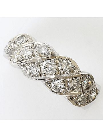 Unbranded PT900 Platinum Ring with 1 Diamond (1.00 ct), Certificate of Authenticity, Total Weight 8.9g, Like New Condition. (view 1)